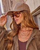 Autumn Calling Plaid Houndstooth Baseball Cap
