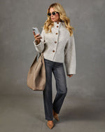 Comfort Club Brushed Mockneck Cardigan