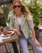 Carlena Suede Moto Jacket