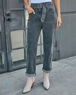 Sedina Stretch Paperbag Waist Straight Leg Jeans