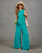 Downtime Cool Cotton Asymetic Drawstring Top