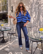 Nyra Stretch Straight Leg Cuffed Jeans