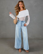 Nightfall Avenue Lace One Shoulder Bodysuit