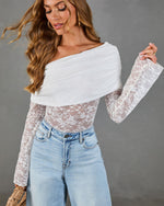 Nightfall Avenue Lace One Shoulder Bodysuit