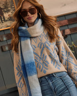 Blue % Autumnal Large Plaid Blanket Scarf-5