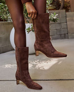 Nelle Faux Suede Mid Calf Boots