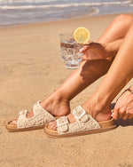Seaside Solace Embroidered Bead Sandals