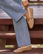 Lyla Faux Suede Shearling Ballet Flats