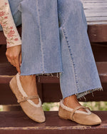 Lyla Faux Suede Shearling Ballet Flats