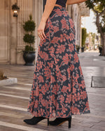 Spiced Dusk Printed Maxi Skirt
