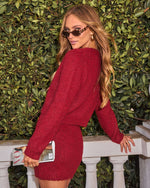 Julisse Fuzzy Knit Cropped Sweater