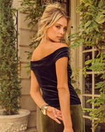 Soft Crush Velvet Off The Shoulder Top