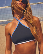 Follow Suit Contrast Halter Bikini Top