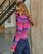 Bright Start Striped Colorblock Top