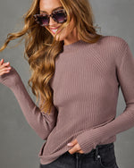 Tobey Ribbed Mock Neck Sweater
