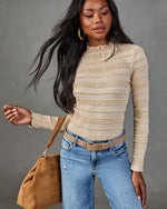 Pretty Clever Ruffle Mock Neck Top