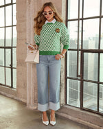 Waldorf Crest Diamond Print Sweater