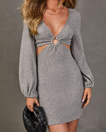 Isidore Ribbed Knit Cut Out Mini Dress