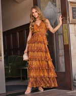 Gildelle Printed Tiered Maxi Dress