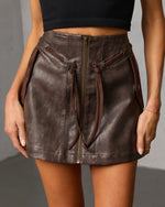 Veldora Leather Mini Skirt