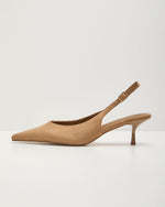 Penelope Faux Suede Slingback Heels