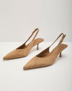 Penelope Faux Suede Slingback Heels