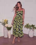 Sasha Floral Halter Midi Dress