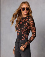 Braylen Mesh Mock Neck Bodysuit