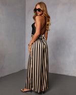 Pimia Striped Belted Jumpsuit