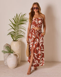 Roslina Tassel Tie Maxi Skirt