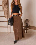 Caresse Corduroy Maxi Skirt