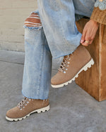 Arlene Faux Suede Lace Up Boot