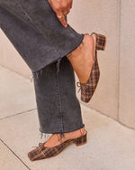 Audree Plaid Heel Mule