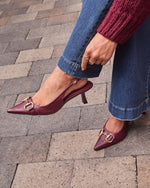 Burgundy % Olivia Slingback Heels-1