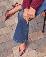 Burgundy % Olivia Slingback Heels-4