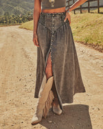 Briena Chambray Maxi Skirt