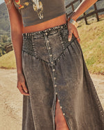 Briena Chambray Maxi Skirt