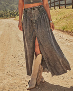 Briena Chambray Maxi Skirt