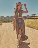 Briena Chambray Maxi Skirt