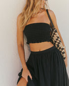 Sunveil Smocked Ripstop Cropped Top