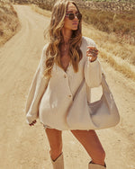 Cozy Days Asymmetric Front Button Cardigan