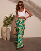 Celestial Gardens Abstract Maxi Skirt