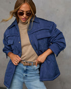 Blue % Chilly Morning Lightweight Quilted Jacket-1