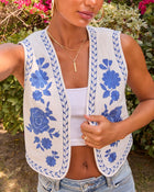 Solenna Embroidered Vest Top