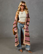 Snug Society Knit Abstract Cardigan