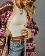 Snug Society Knit Abstract Cardigan