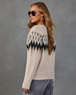 Early Evening Knit Fair Isle Print Sweater