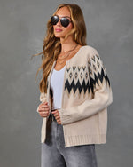 Early Evening Knit Fair Isle Print Sweater