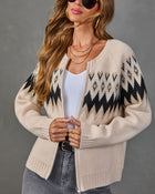 Early Evening Knit Fair Isle Print Sweater