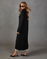 Autumn Haven Knit Turtleneck Front Slit Duster Sweater
